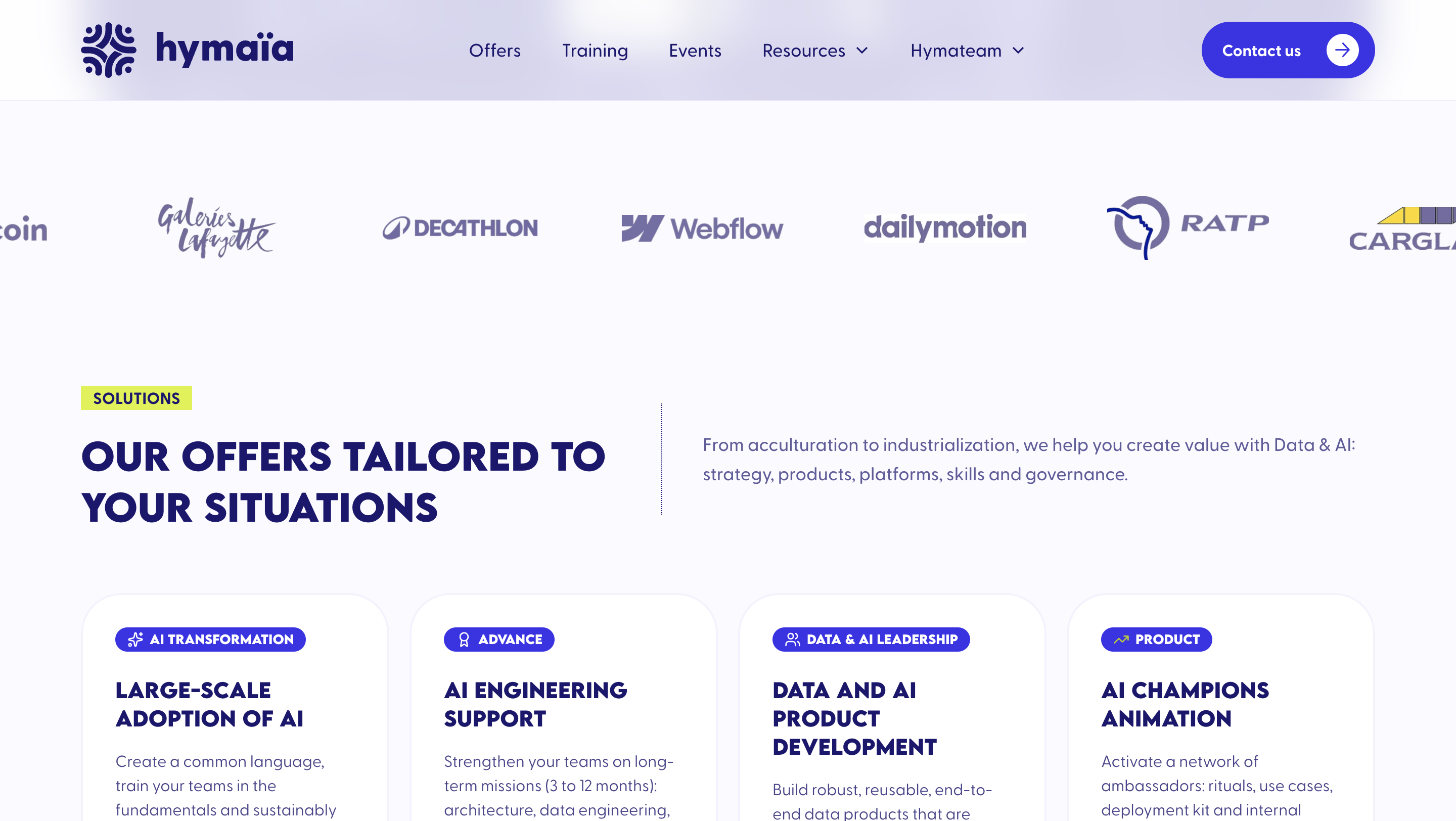 Website Screenshot Hymaia